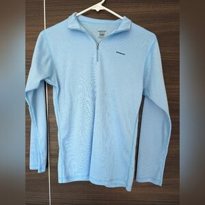 Patagonia Kids Size XL (14) Gray Long Sleeve Midweight 1/4 Zip Sweater